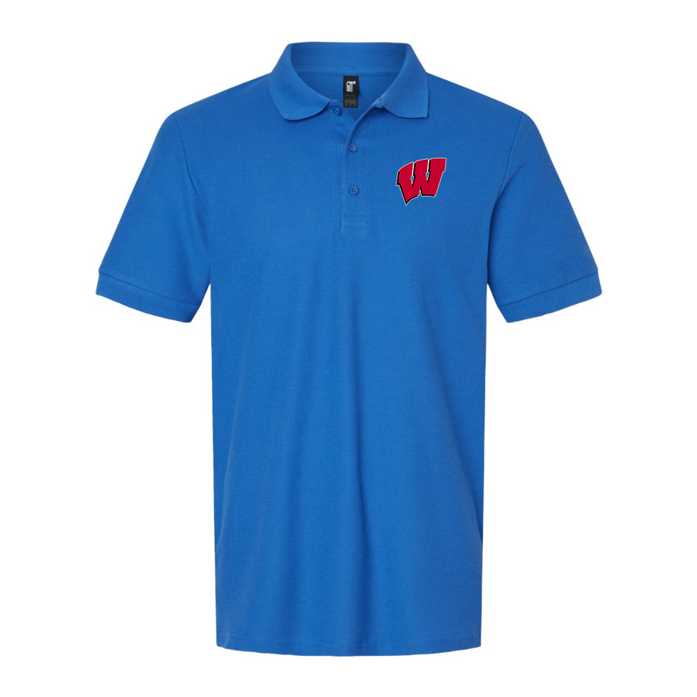 Men's Wisconsin Badgers Gildan Hammer Pique Polo